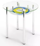 Glass dining table D-12-3 with tempered glass and chrome legs order